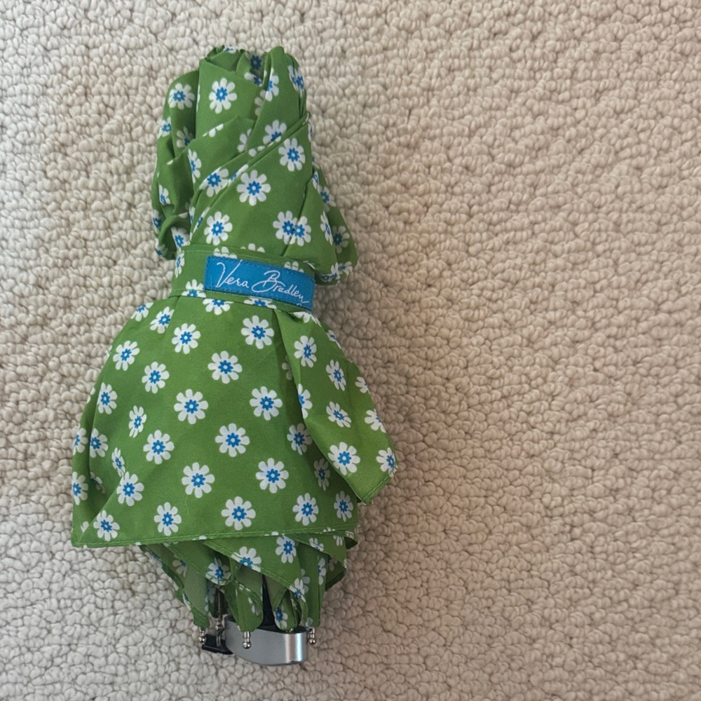 Vera Bradley Green and Blue Floral Umbrella